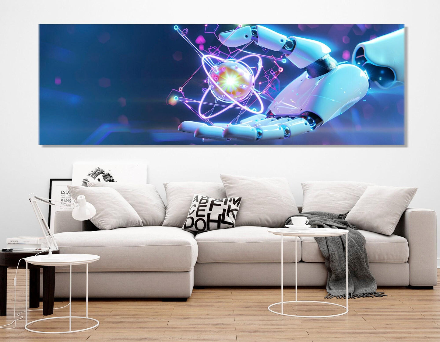 Robotics Wall Art, Artificial Intelligence Canvas Print, Framed and Ready to Hang