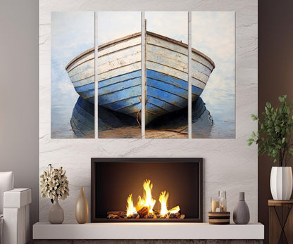 Old Fishing Boat Canvas – Vintage Boat Print | Framed Canvas Print Ready to Hang