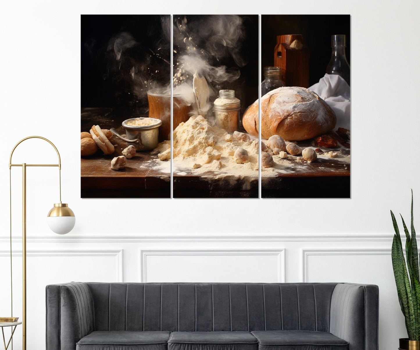 Bakery Wall Decor – Bread Canvas Print | Framed Kitchen Baking Art Gift
