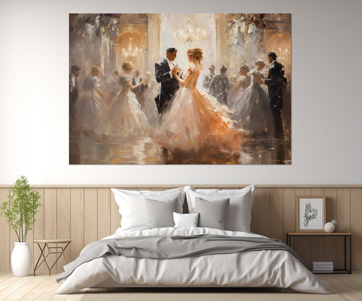Ballroom Dancing Canvas Print – Vintage Dancing Painting | Framed Canvas Art