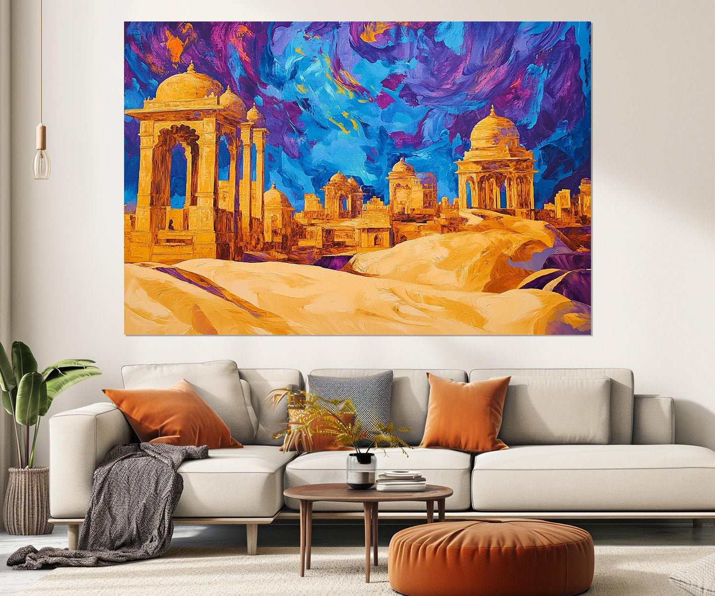 Bada Bagh Canvas Print – Abstract Indian Wall Art on Cotton Canvas, Ready to Hang