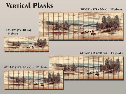Yellowstone Wood Print – Rustic Wall Decor on Natural Wood Art Panel