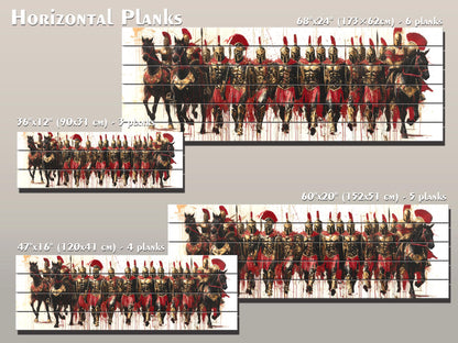King Leonidas Spartan Warriors Print on Wood