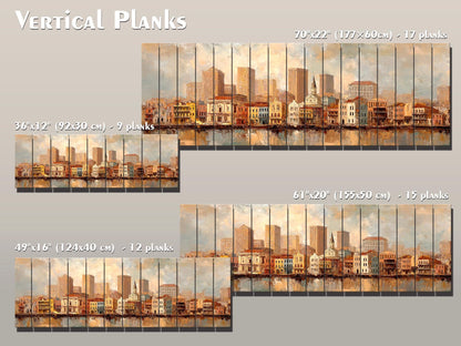 French Quarter Wood Print – New Orleans Rustic Wood Decor Beige Wall Art