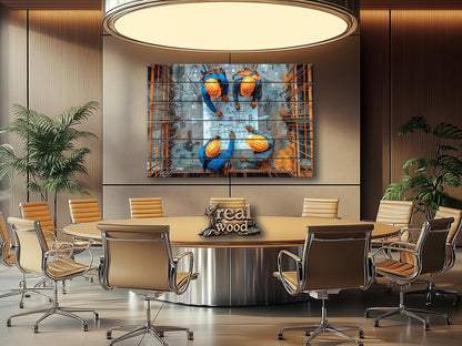 Architect Wood Wall Art – Natural Wood Wall Decor | Builder Gift Idea On Wood