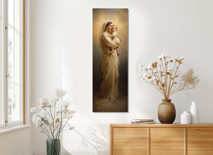 Mother and Child Print | Sacred Canvas Print with Gallery Style Frame | Ready to Hang Artwork