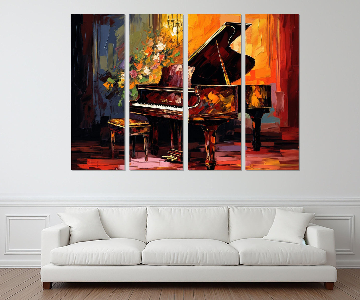 Grand Piano Canvas Print – Framed Piano Wall Art | Ready to Hang Music Decor