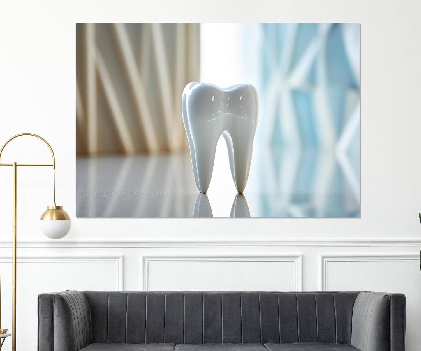 Dentist Wall Art | Modern Dental Art, Tooth Canvas Print – Gift for Dentist Decor