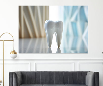 Dentist Wall Art | Modern Dental Art, Tooth Canvas Print – Gift for Dentist Decor