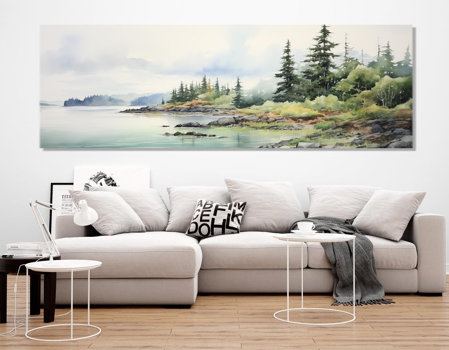 Isle Royale Canvas Print – Misty Forest Painting | Framed & Ready to Hang Wall Art
