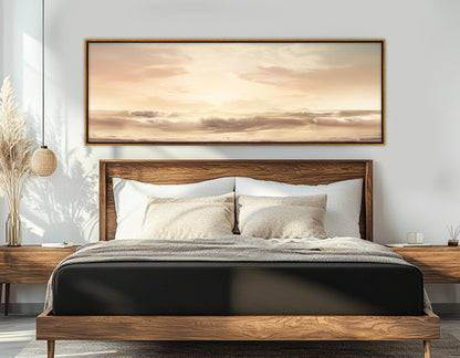 Sepia Ocean Canvas Print – Large Framed Canvas Art | Dramatic Sea Painting