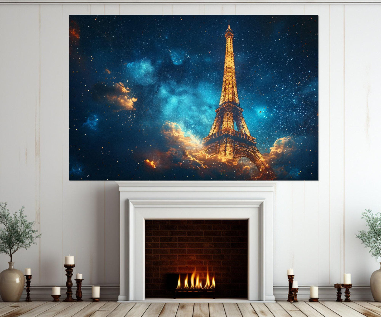 Eiffel Tower Canvas Print – Abstract Paris Wall Art | Framed Cotton Canvas