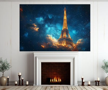 Eiffel Tower Canvas Print – Abstract Paris Wall Art | Framed Cotton Canvas