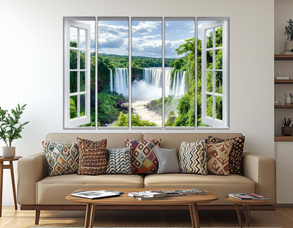 Iguazu Falls Canvas Print – Gallery Wrapped Cotton Canvas | Ready to Hang Waterfall Wall Art