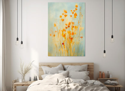 Wildflowers Canvas Print – Floral Wall Art | Soft Tones Painting, Ready to Hang