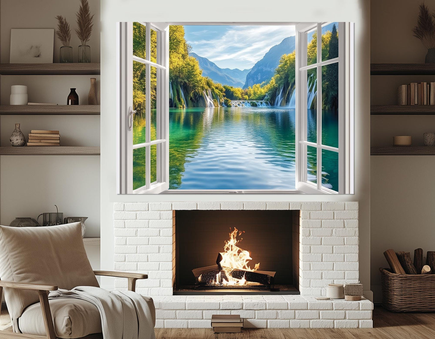 Plitvice Lakes Canvas Print – Gallery Wrapped Cotton Canvas With Waterfall Wall Art