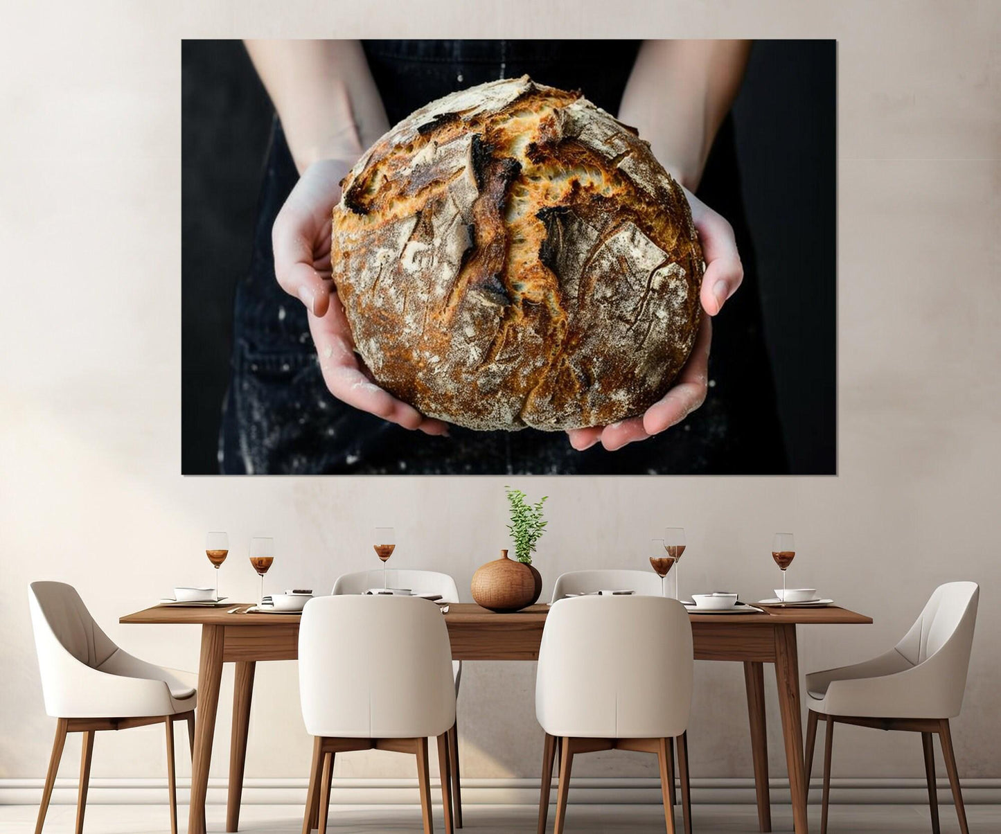 Bread Wall Art – Bakery Wall Decor | Framed Canvas Print, Ready to Hang
