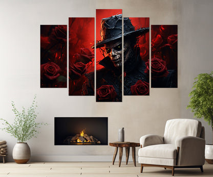 Horror Wall Art - Dark Academia Canvas | Framed Gothic Artwork Ready to Hang