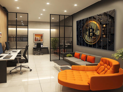 Wood Wall Art - Bitcoin Print on Wood, Crypto Wall Art, Trading Wall Art, Crypto Trader Gift, Crypto Office Wall Decor, Crypto Investor Gift