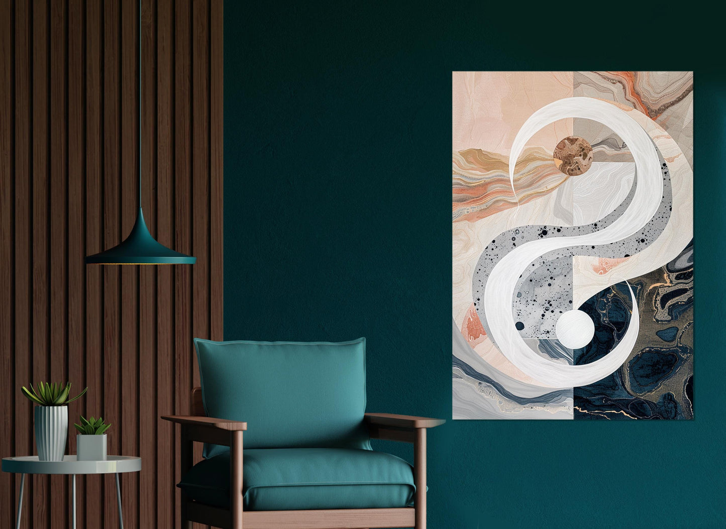 Abstract Modern Canvas Print – Minimalist Wall Art | Framed & Ready to Hang
