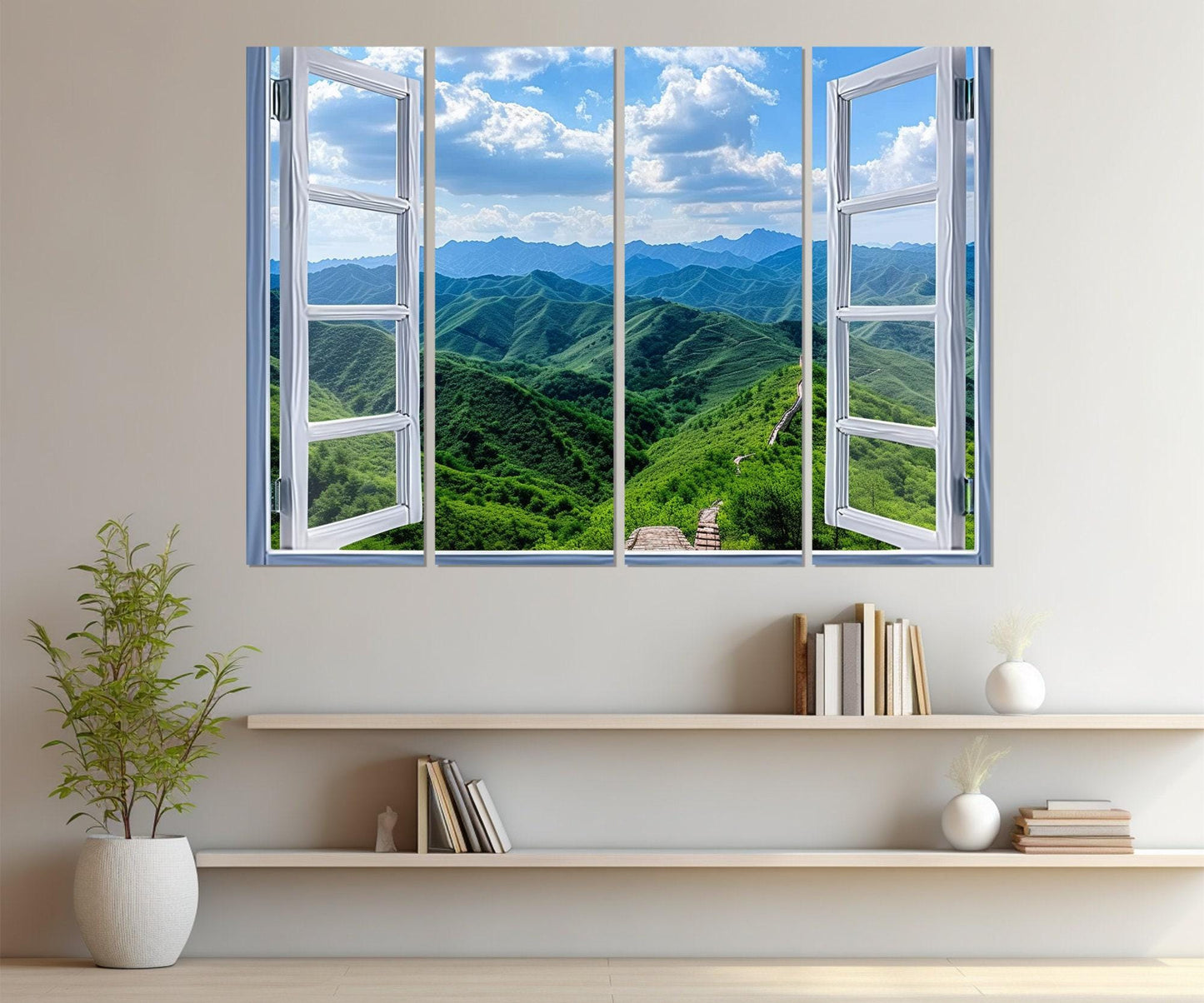 Great Wall of China Canvas – Framed Cotton Canvas Print | Ready to Hang Artwork