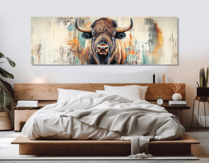 Bison Canvas Print – Farmhouse Wall Decor | Framed Canvas Art, Ready to Hang