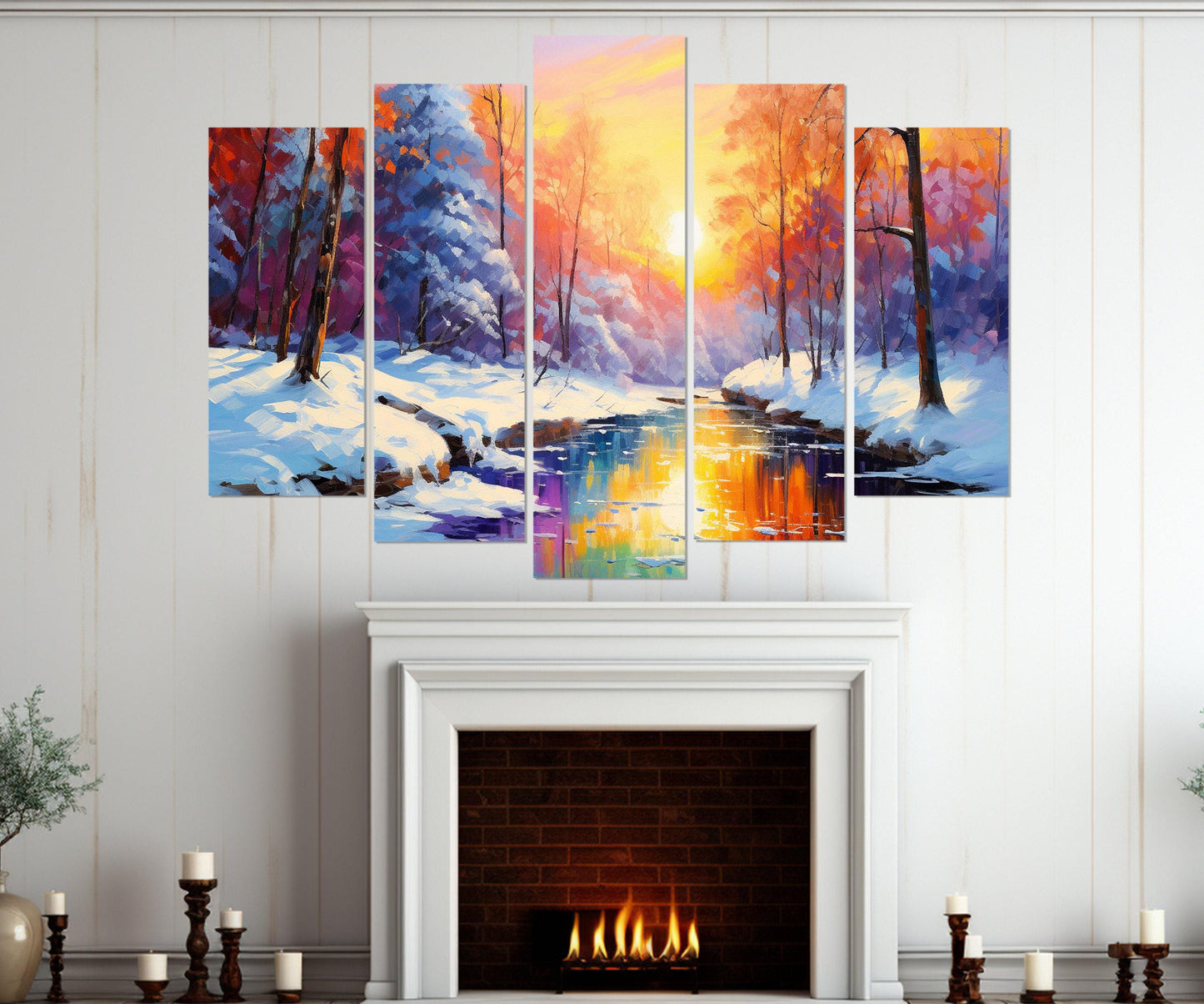 Winter Forest Canvas Print – Sunny Winter Wall Art | Framed Landscape Poster