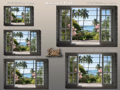 Wood Wall Art – Tropical View Print on Wood | Ready to Hang Wooden Wall Decor