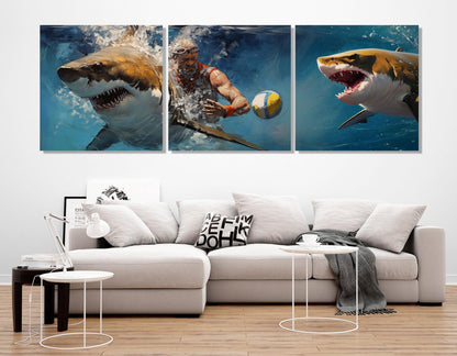 Water Polo Canvas Print – Large Framed Gallery Wrapped Canvas Ready to Hang