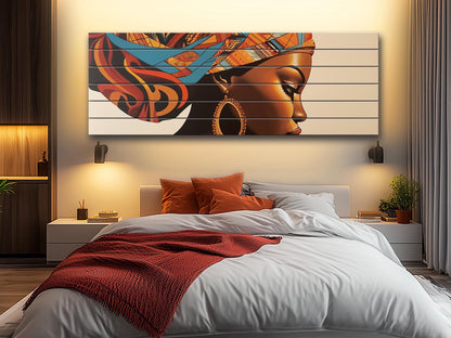 African Women  Printed On Natural Wood – Ethnic Portrait Wall Art