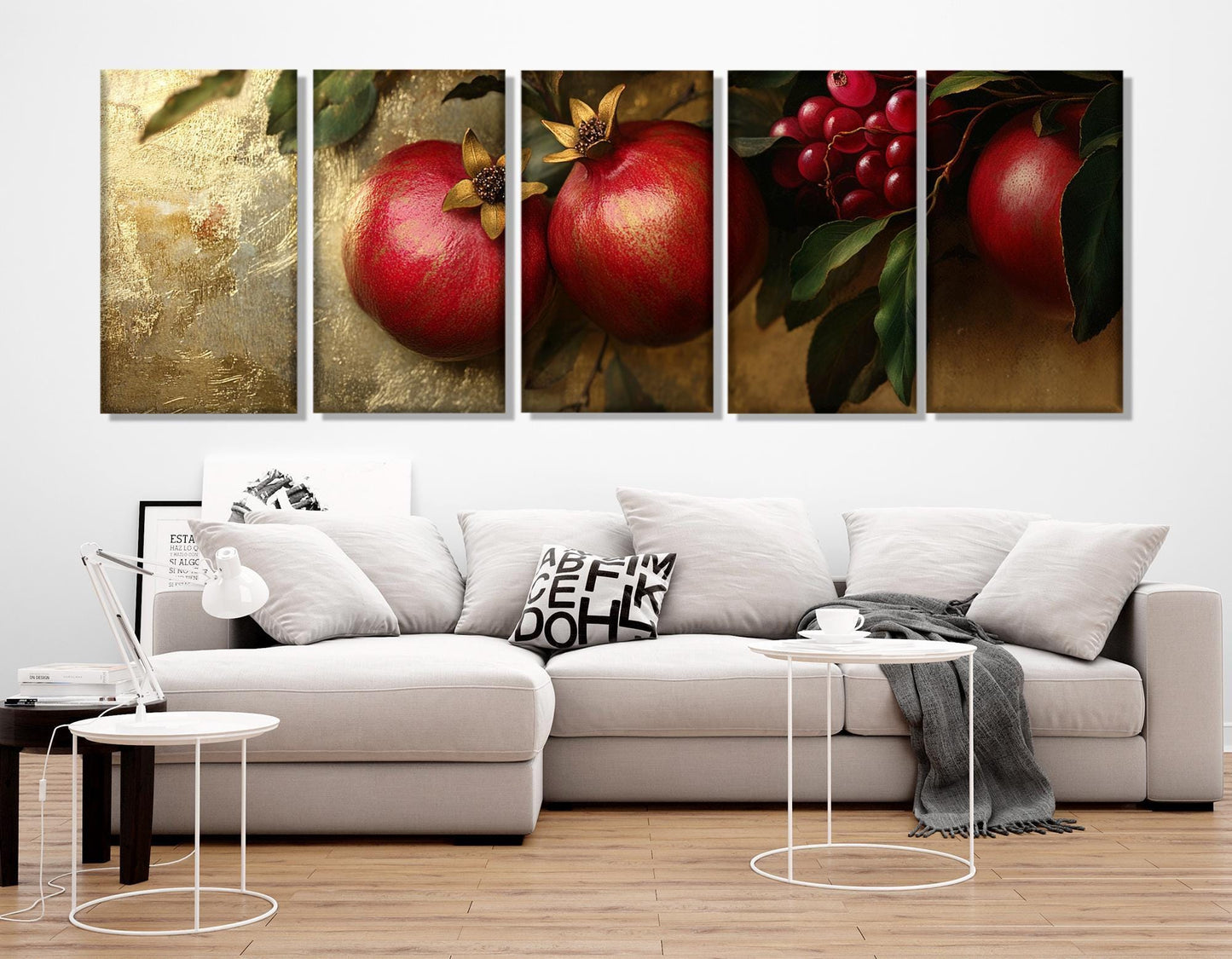 Pomegranate Canvas Art – Large Kitchen Wall Art | Ready to Hang Cotton Print