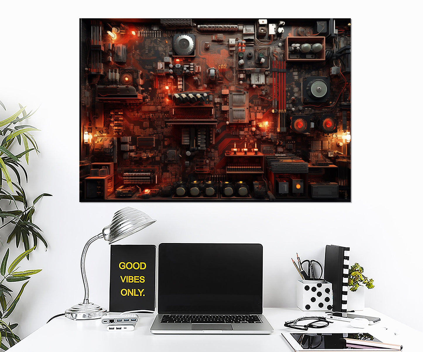 Abstract Circuit Canvas – Modern Technology Print | High Quality Cotton Canvas Wall Art