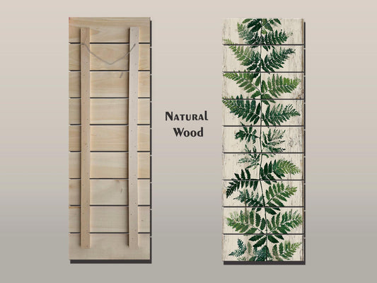 Wood Wall Art - Fern Leaf Botanical Art Printed on Wood – Rustic Nature Wall Decor – Greenery Painting Print for Your Home