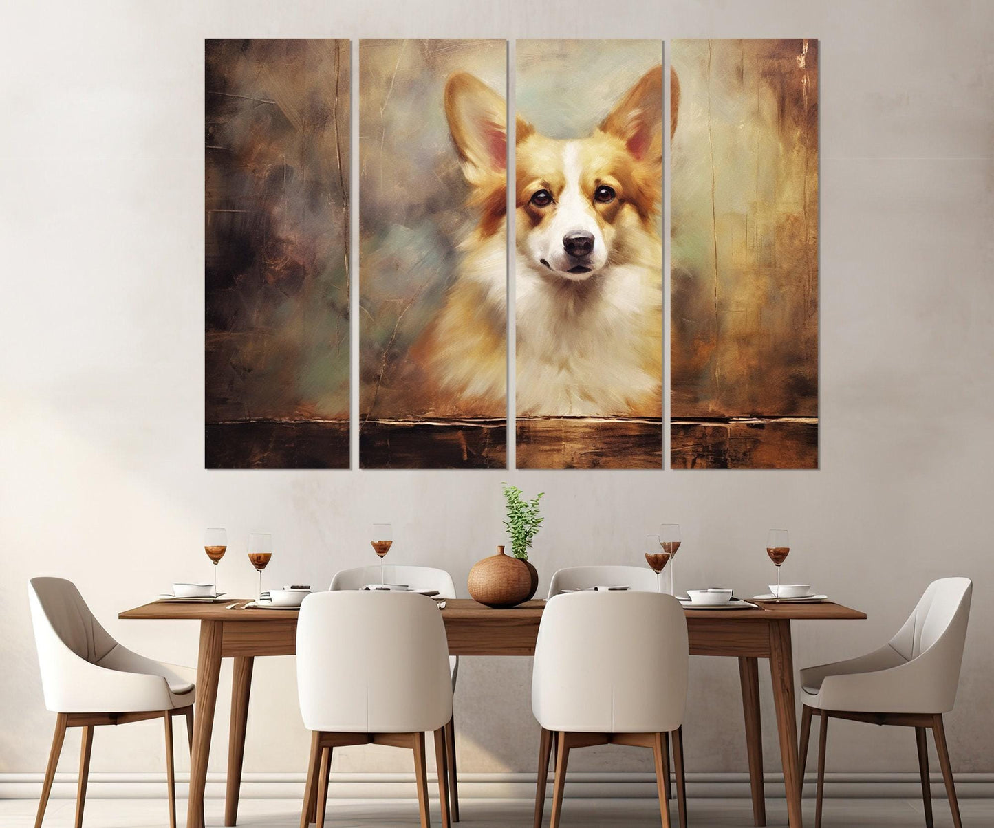 Corgi Canvas Print – Framed Canvas Art | Canine Wall Decor, Ready to Hang
