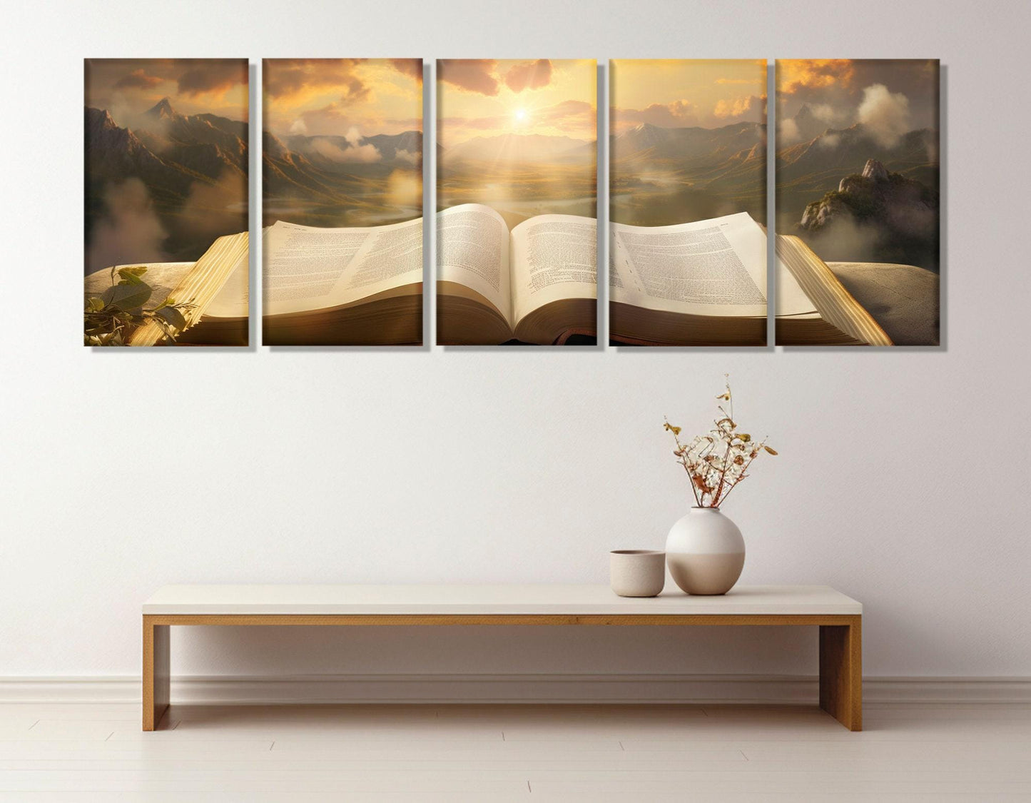 Bible Canvas Print – Large Religious Wall Art | Framed & Stretched Canvas