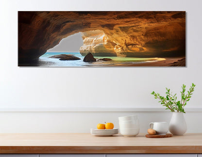 Benagil Cave Canvas Print – Large Portugal Wall Decor | Ready to Hang Framed Art