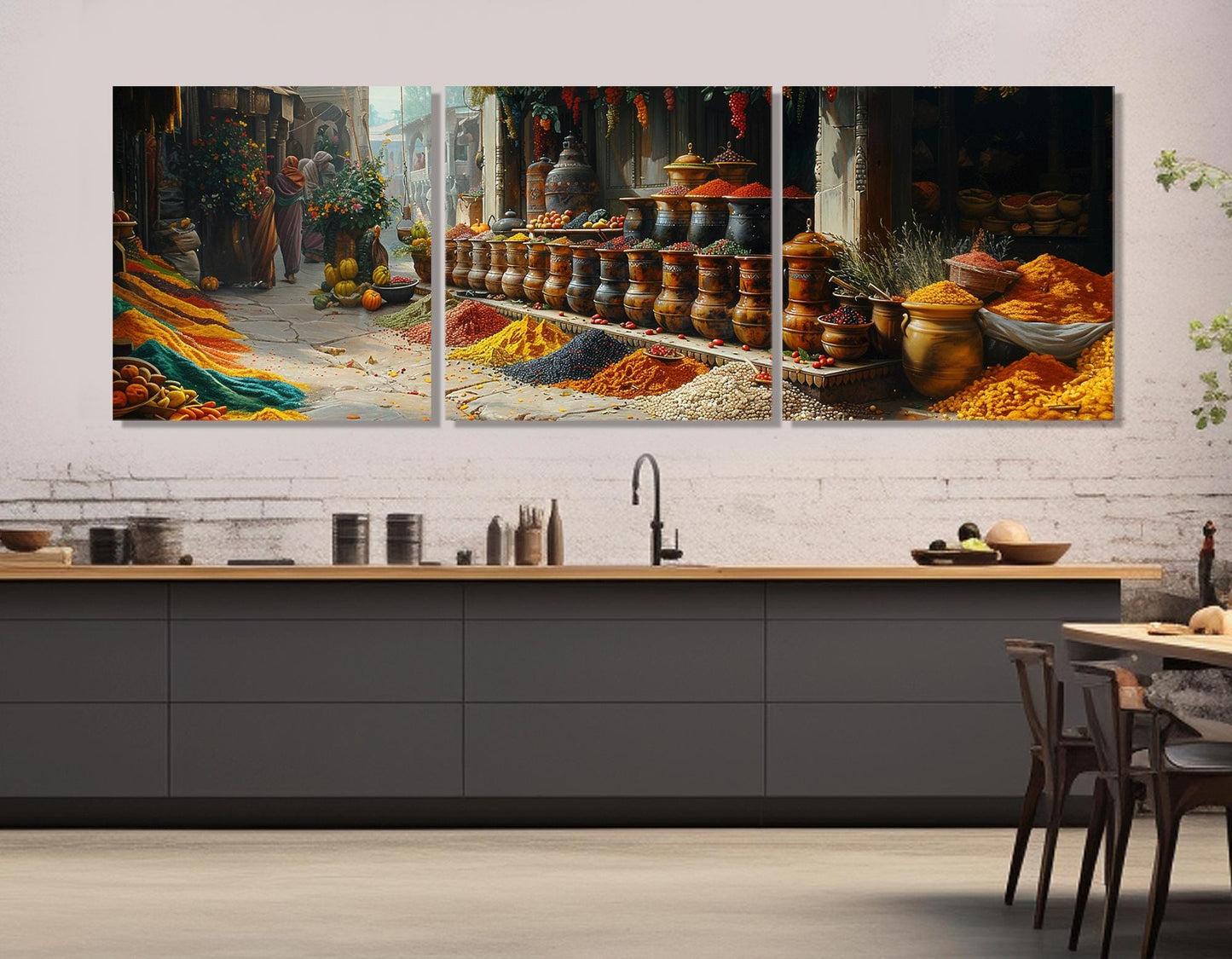 Spices Canvas Print – Indian Wall Art | Kitchen Wall Decor | Framed & Ready to Hang