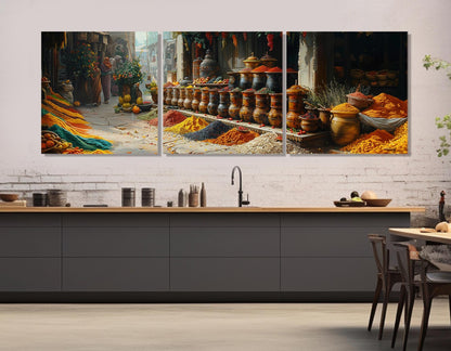 Spices Canvas Print – Indian Wall Art | Kitchen Wall Decor | Framed & Ready to Hang