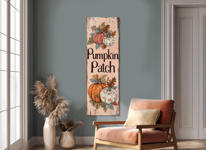 Pumpkin Patch Canvas Print – Rustic Fall Wall Art | Framed & Ready to Hang