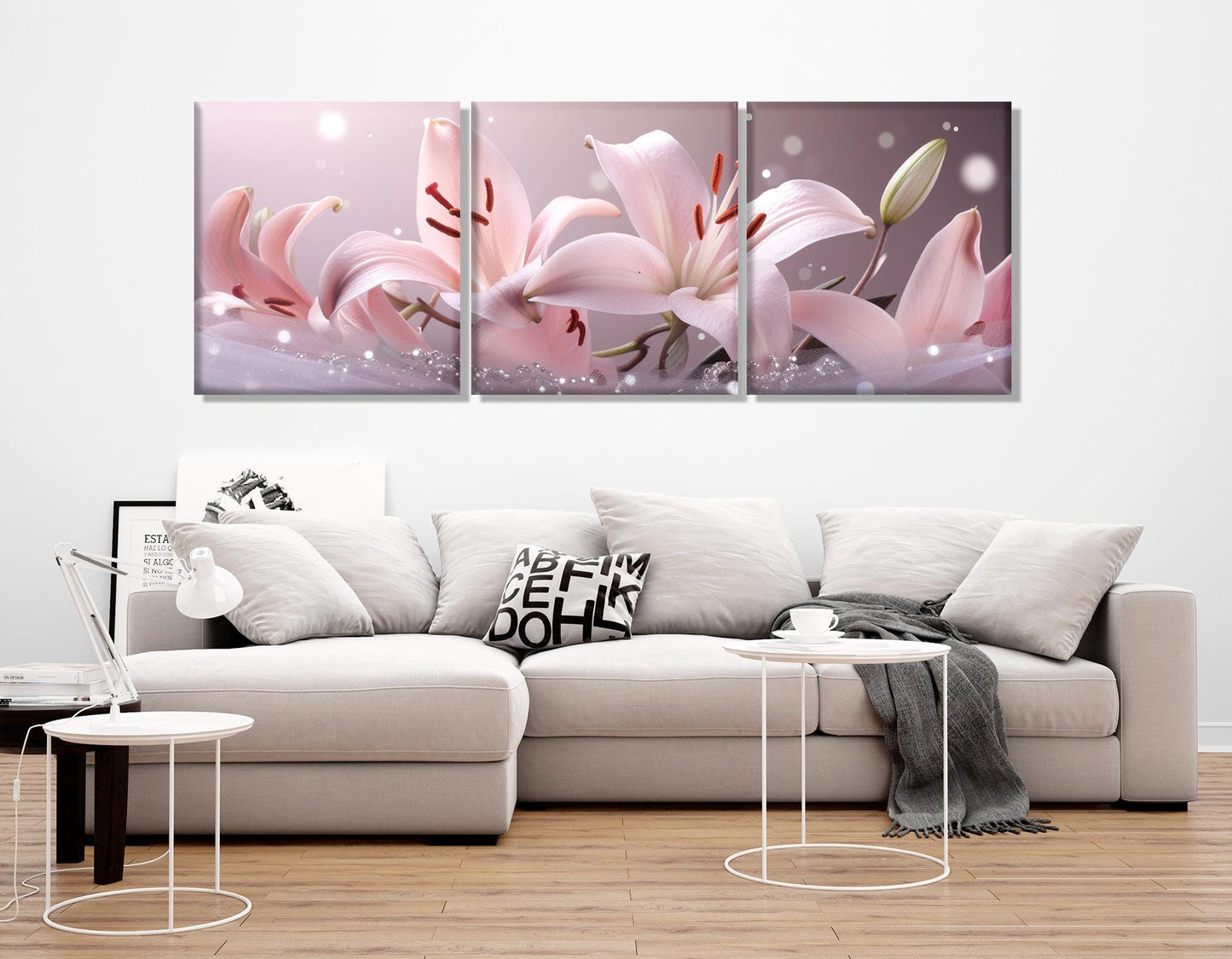 Pink Lily Canvas Print - Floral Wall Decor | Gallery Wrapped Cotton Canvas Art