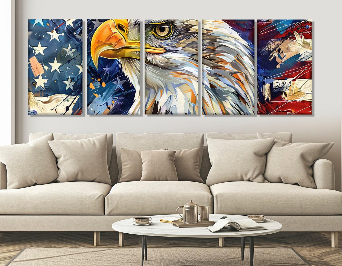 American Bald Eagle Canvas – Framed Cotton Canvas Print | Ready to Hang Wall Art