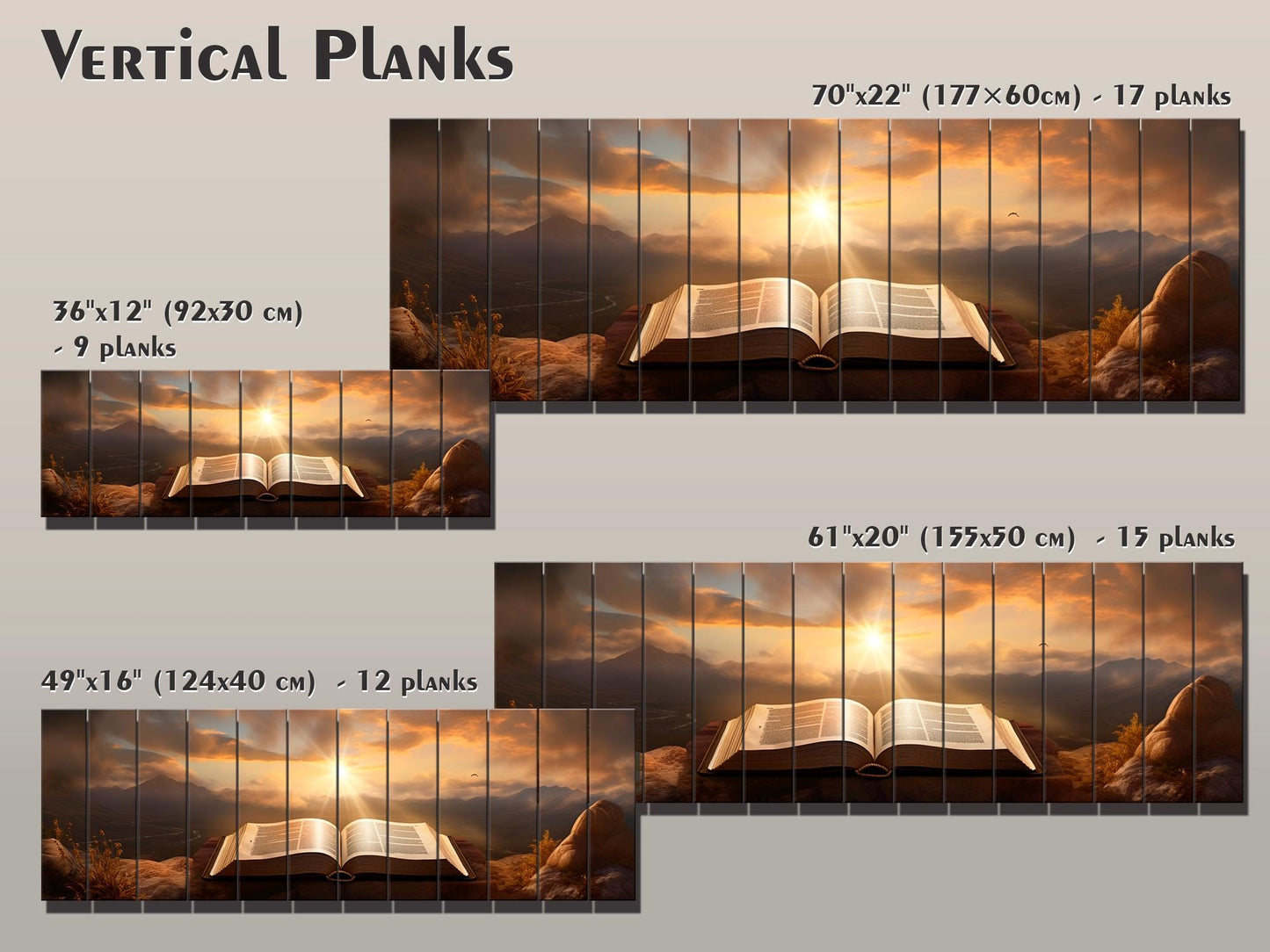 Bible Wall Art – Rustic Bible Print on Wood | Christian Wall Decor & Natural Wood Print