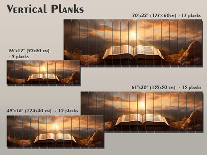 Bible Wall Art – Rustic Bible Print on Wood | Christian Wall Decor & Natural Wood Print