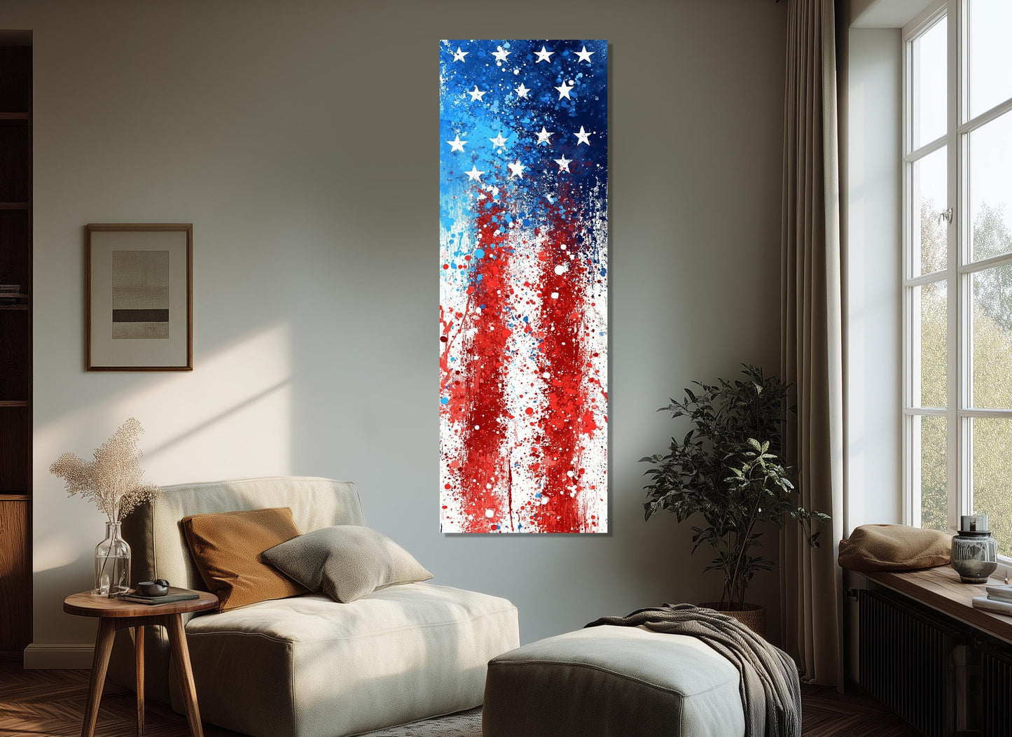 American Flag Canvas Art – Framed Canvas Print | Patriotic Wall Decor Ready to Hang