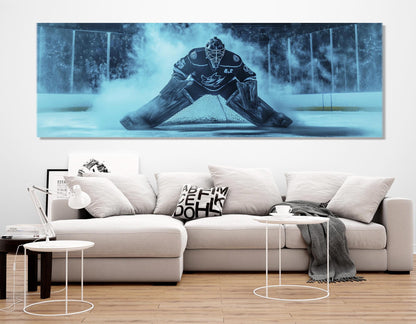 Ice Hockey Wall Art – Abstract Hockey Canvas Print | Ready to Hang Sports Decor