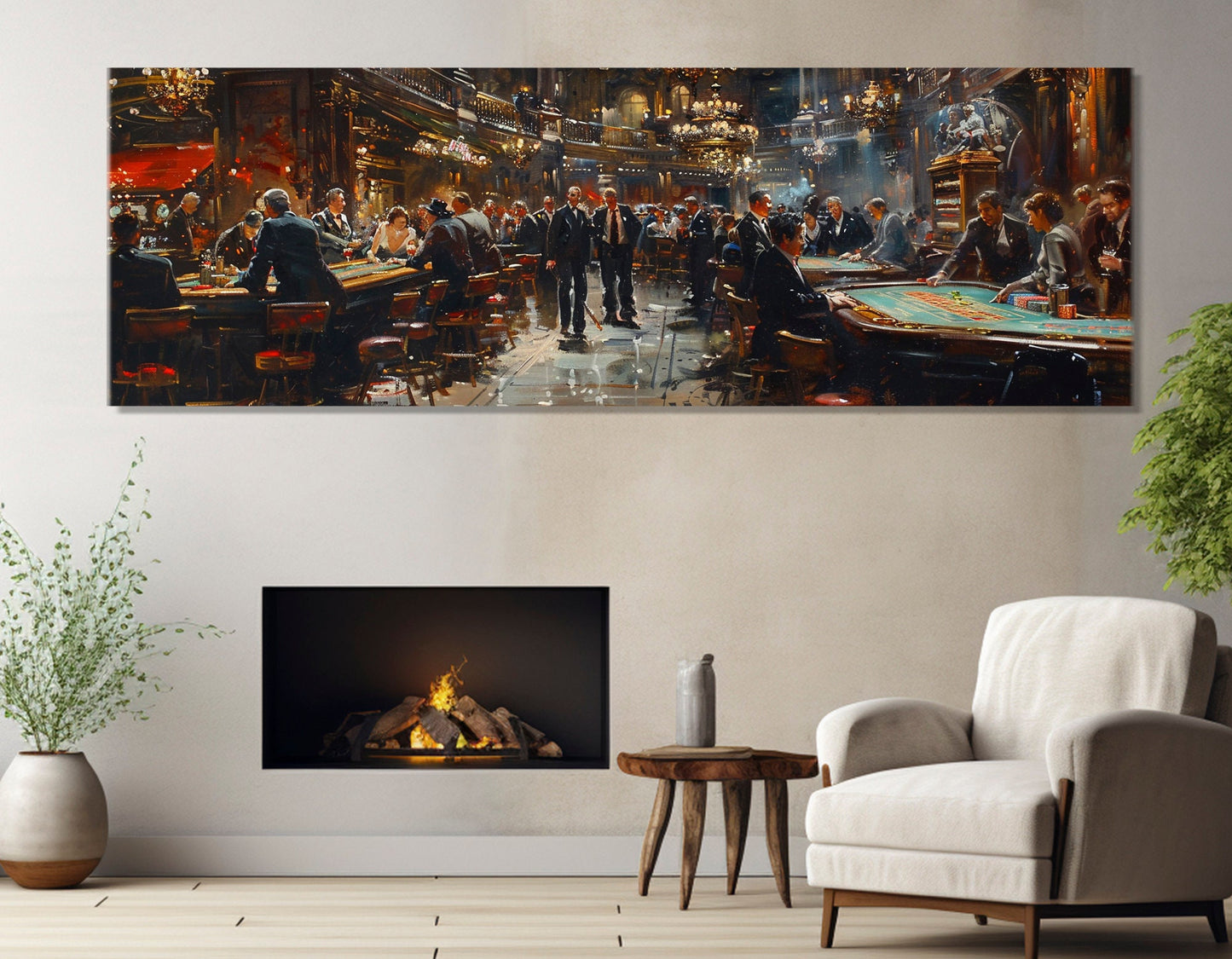 Monte Carlo Canvas Print – Vintage Casino Wall Art | Framed Ready to Hang