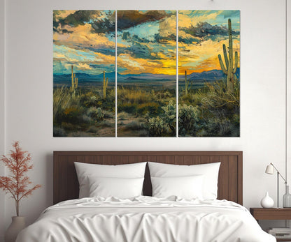 Sonoran Desert Canvas Print – Abstract Arizona Wall Art | Framed & Ready to Hang