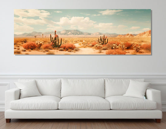 Desert Canvas Print – Large Sonoran Desert Art | Framed Canvas Wall Art Ready to Hang