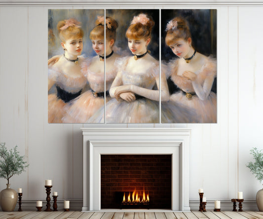 Ballet Wall Art – Abstract Ballerina Canvas Print | Framed, Ready to Hang