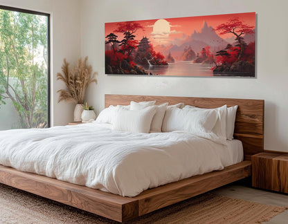 Japanese Landscape Canvas - Scenic Cotton Canvas Print | Ready To Hang Wall Art